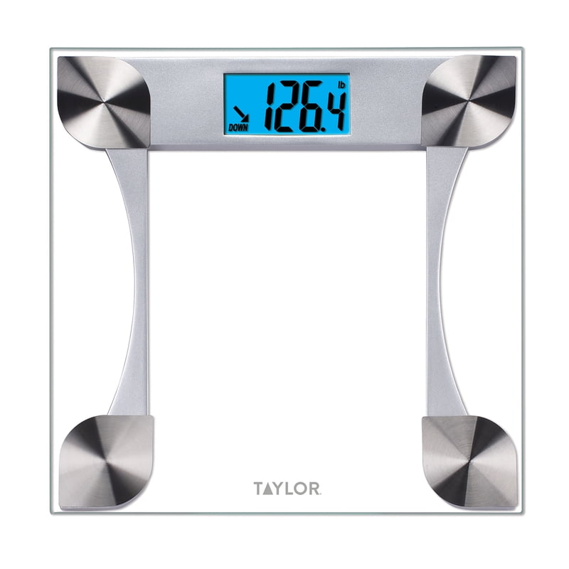 Digital Glass Body Weight Scale 440 lb Capacity with Weight Tracking
