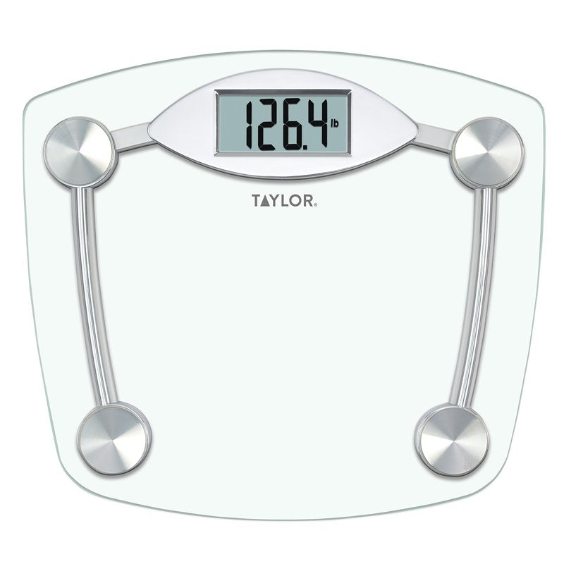 Digital Glass Body Weight Scale 400 lb Capacity with Clear Tempered Platform