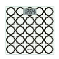 Digital Glass Bathroom Scale with Water Drop Blue Finish - Black & White Variation