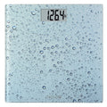 Taylor Digital Glass Bathroom Scale with Water Drop Blue Finish - Accurate 400 lb Capacity