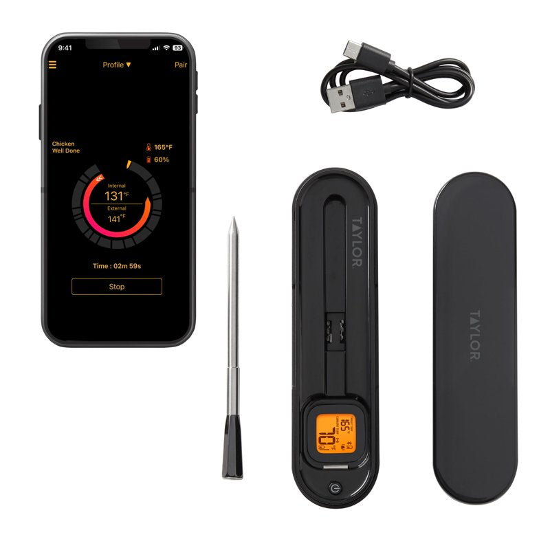 Waterproof Bluetooth Digital Wireless Meat Thermometer with Smart Probe