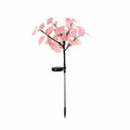 Garden Solar Lights Pink Eucalyptus Leaves Outdoor Waterproof Pathway Lamp R