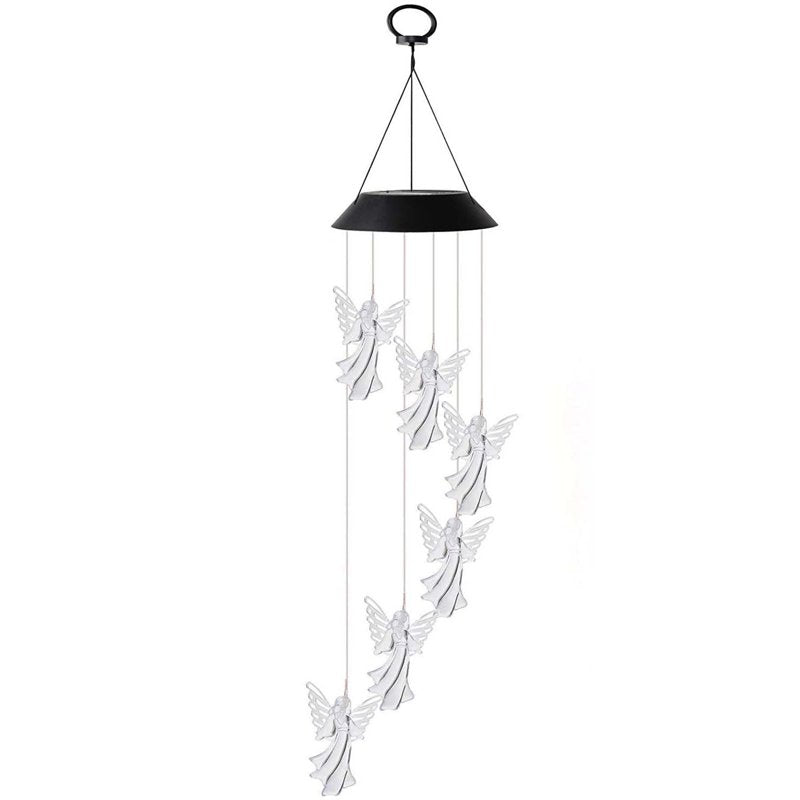 Solar Wind Chime Spinner Outdoor Garden Decor LED Courtyard Ornament - Variation P