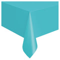 Teal Rectangular Plastic Table Covers - 3 Count, 54x108 in