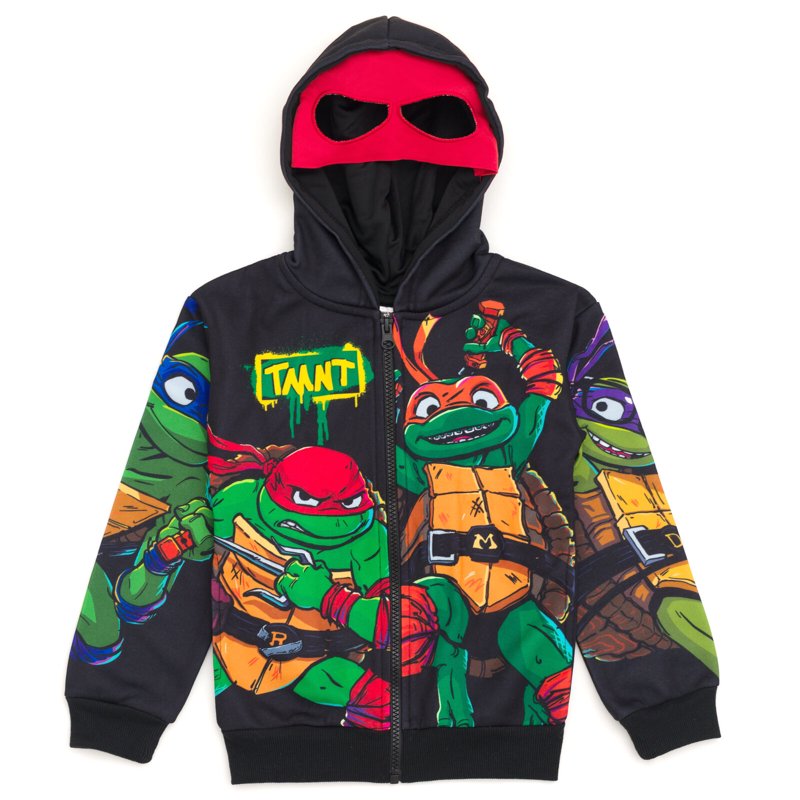 Teenage Mutant Ninja Turtles Kids' Cosplay Fleece Zip Hoodie - Black, 6 Variation