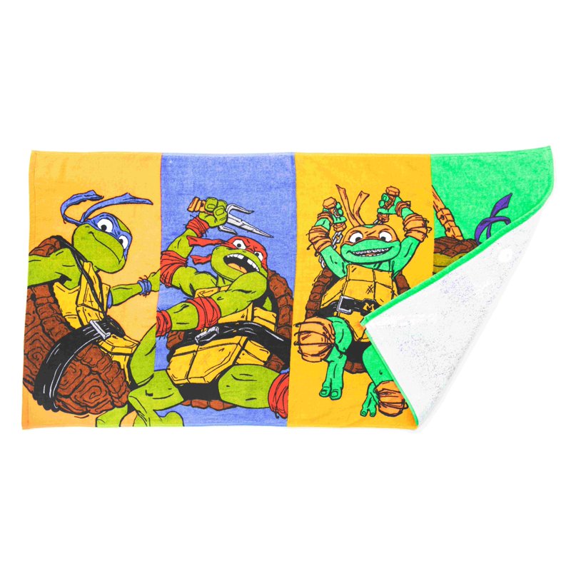 Teenage Mutant Ninja Turtles Kids Bath Towel - 27x54 Inches Cotton, Multicolor - Variation of THIS listing