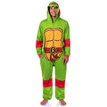 Teenage Mutant Ninja Turtles Men's Hooded Union Suit - Red XXS/XS TMNT Costume Pajama