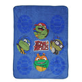 Kids Teenage Mutant Ninja Turtles Throw Blanket 46x60 Microfiber Blue