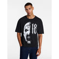 Black 2XL Men's Terrifier Split Face Graphic Tee - Halloween Movie Costume