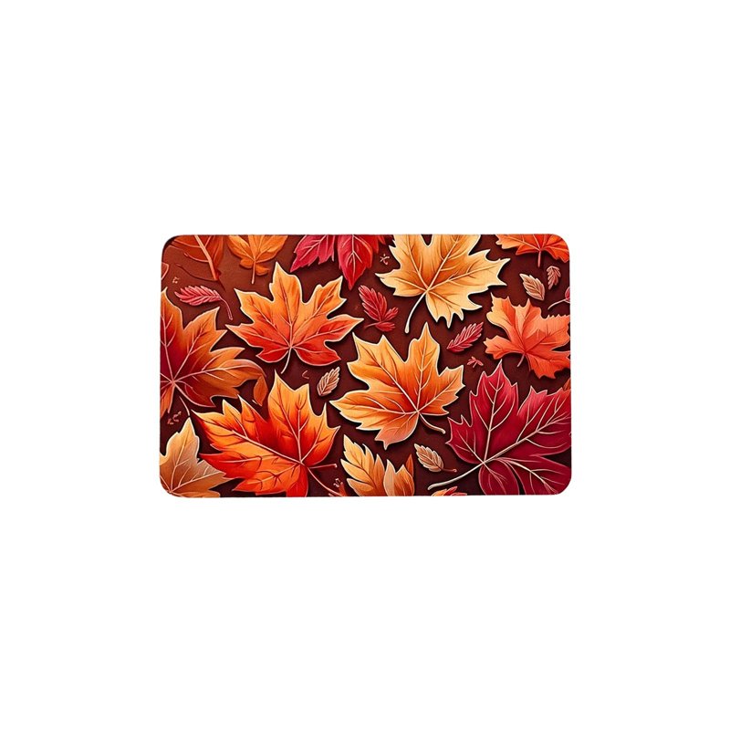 Autumn Fall Doormat with Maple Leaves - Non-Slip Indoor Outdoor Entrance Floor Mat C-f