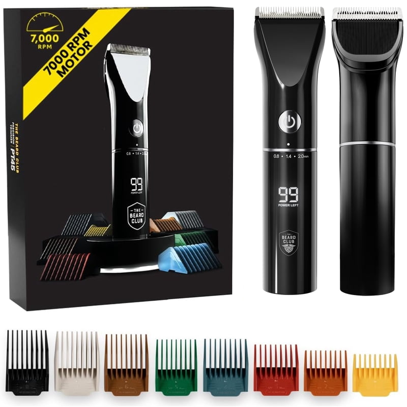 Cordless Precision Beard Trimmer for Men, 45 Settings with 8 Guide Combs