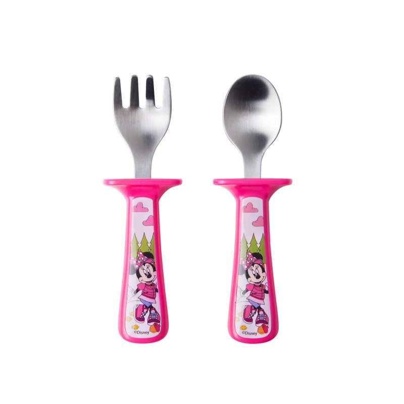 Minnie Mouse Toddler Utensils Set - Fork & Spoon, 2 Pack