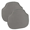 Non-Slip Windsor Chair Cushions - Set of 2, Gray, 16x15 Inches
