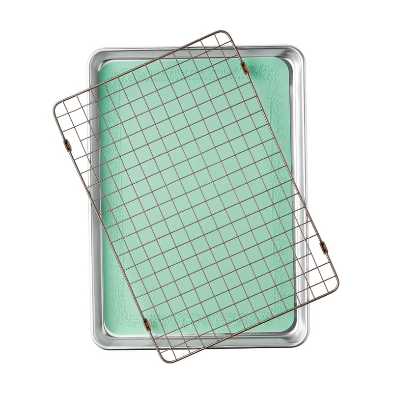 Aluminum Sheet Pan Set with Wire Rack & Silicone Mat - 3-Piece 13"x18"