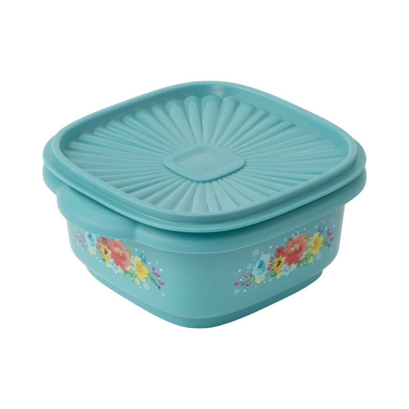 5-Cup Plastic Food Storage Container with Lid - Breezy Blossom
