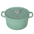 5-Quart Enameled Cast Iron Dutch Oven Pot with Lid - Green