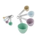 8-Piece Plastic Measuring Cup and Spoon Set - Multicolor