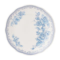 Stoneware Salad Plate - Blue Floral Design, 8-Inch