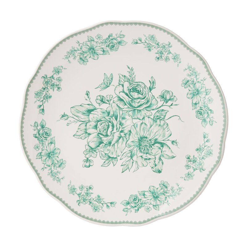 Agatha Stoneware Dinner Plate - Green