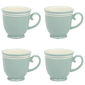 Ainsley Ceramic Mug Set - Sage Blue, 4-Pack