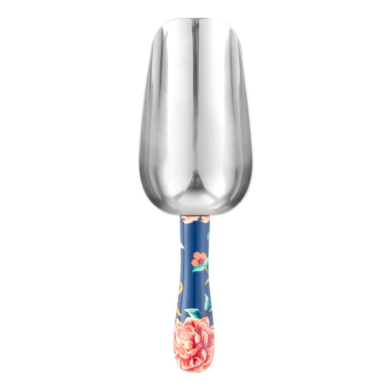 Multi-Purpose Stainless Steel Kitchen Scoop with Floral Design