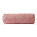 Pink Matelassé Floral Crochet Bolster Pillow - Decorative Accent