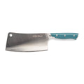 7-Inch Stainless Steel Cleaver Knife - Teal