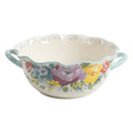 Ceramic Serving Bowl with Handles - Sweet Romance Blossom Design