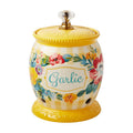 Ceramic Garlic Keeper with Lid - Sweet Romance Design