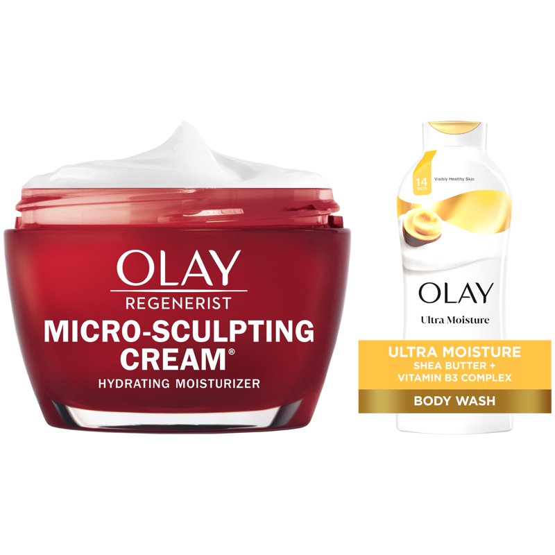 Radiant Skin Care Gift Set: Moisturizing Face Cream & Body Wash