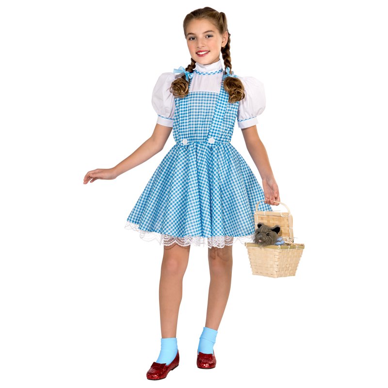 Child Dorothy Wizard of Oz Halloween Costume - Blue Gingham Dress, Big Girls M Variation