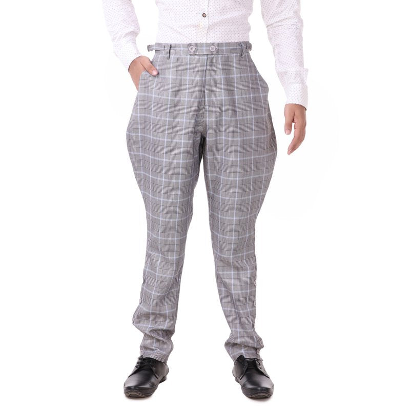 Men's Steampunk Victorian Jodhpur Costume Pants - Gray M