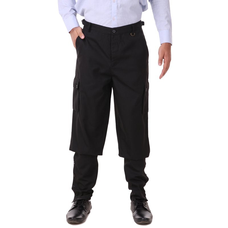 Men's Victorian Steampunk Airship Pants Costume - Black, S