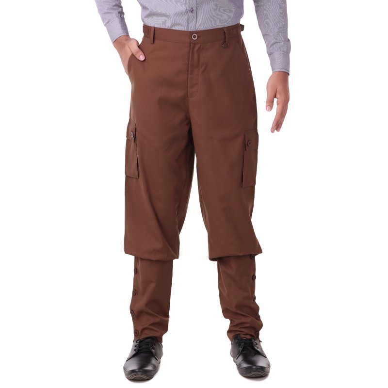 Men's Victorian Steampunk Airship Pants Costume - Chocolate 2XL