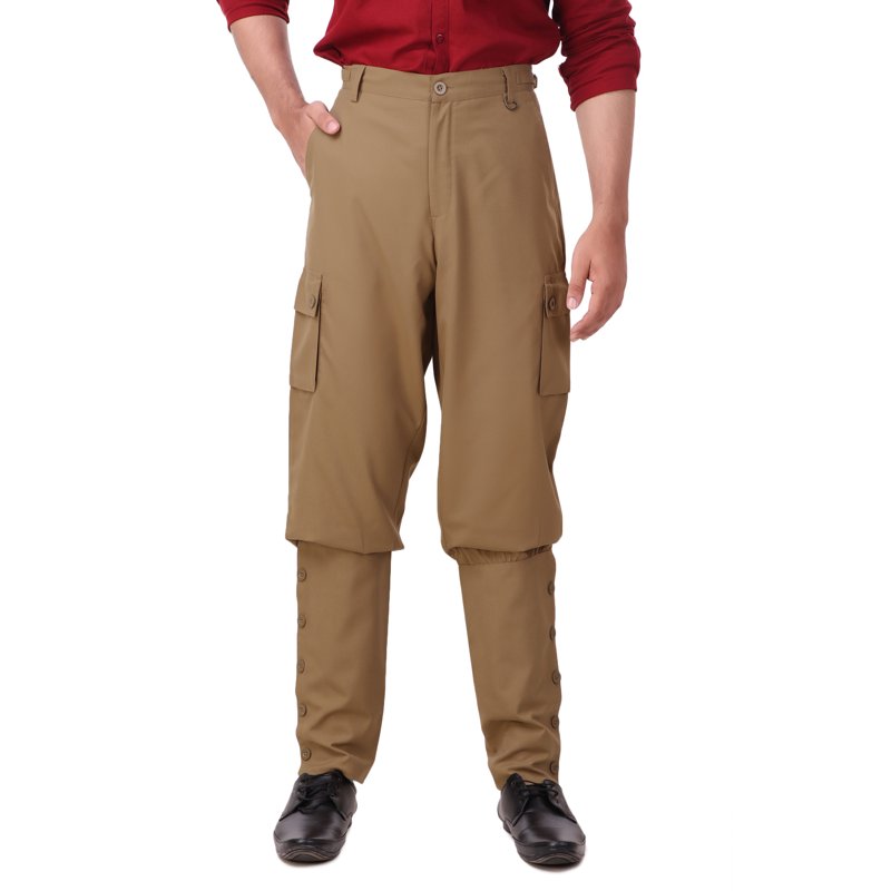 Men's Victorian Steampunk Airship Pants Khaki M - Costume Trousers