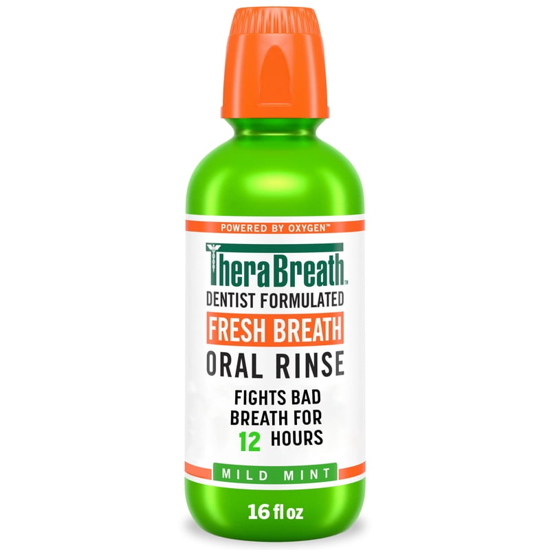 Alcohol-Free Fresh Breath Mouthwash - Dentist Formulated Mild Mint, 16 fl oz