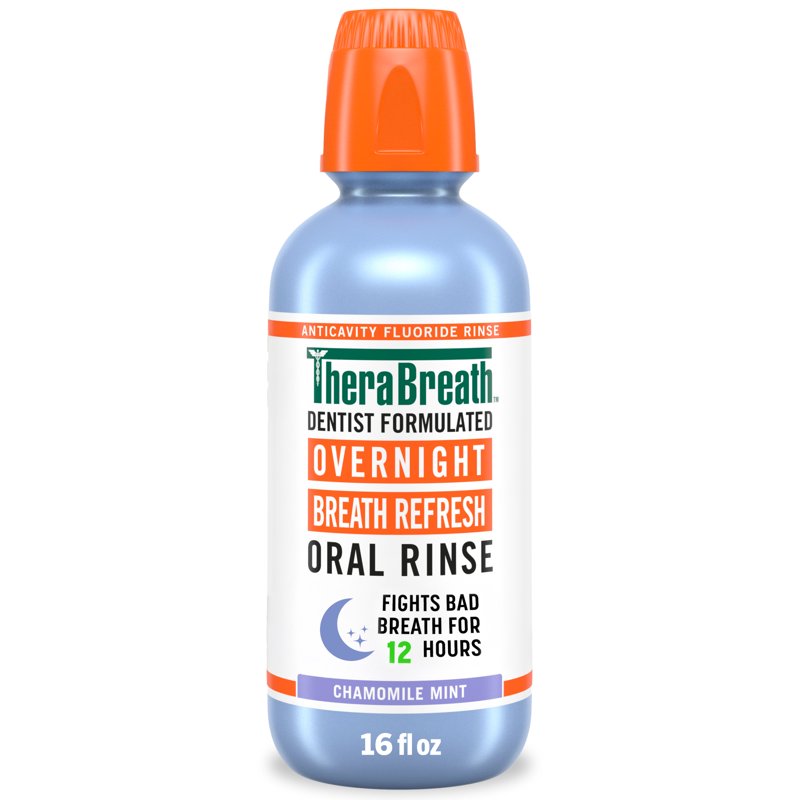 Overnight Mouthwash, Anticavity Fluoride Rinse, Chamomile Mint, 16 fl oz