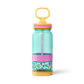 14 oz Snack and Sip Kids Bottle with Snack Cup - Teal Treats