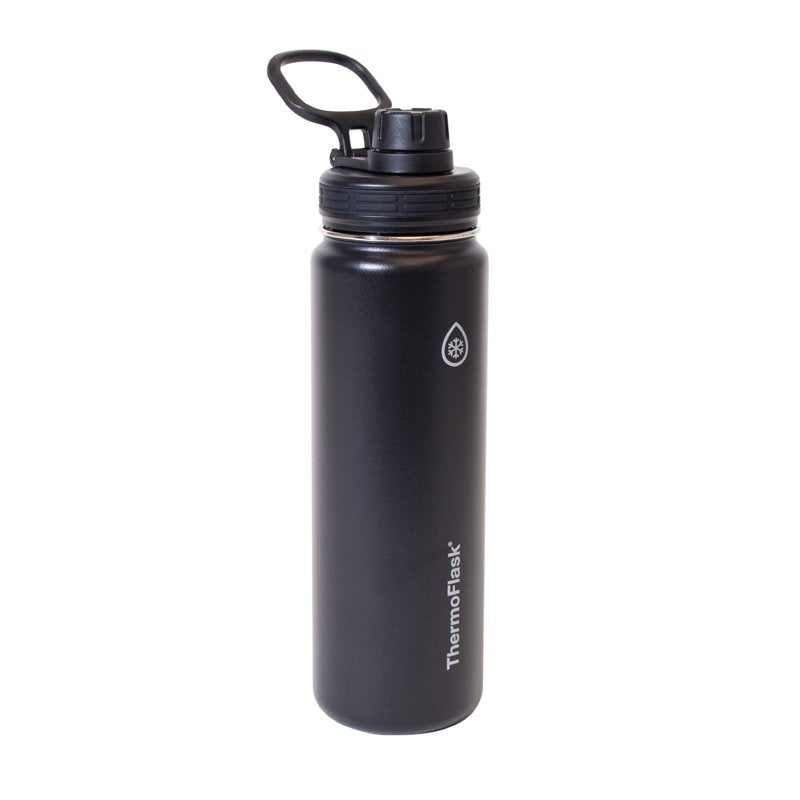24 oz Double Wall Vacuum Insulated Stainless Steel Water Bottle - Pitch Black