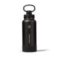 Insulated Stainless Steel Water Bottle with Leakproof Lid - 32 oz, Black