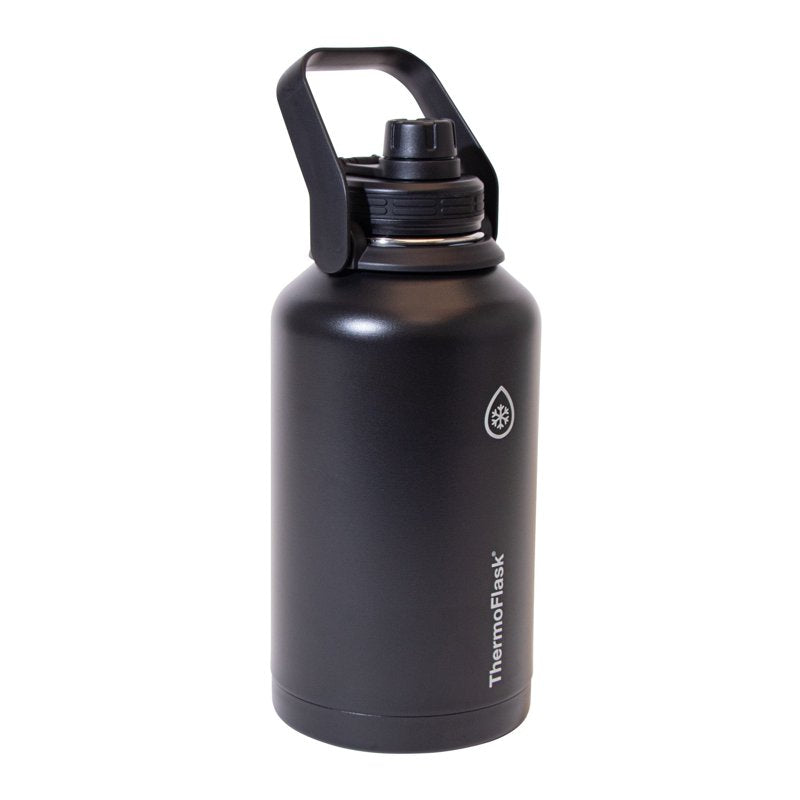 64 oz Insulated Stainless Steel Water Bottle with Chug Spout - Black