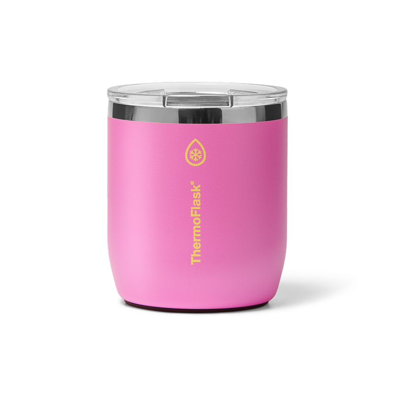 10 oz Lowball Tumbler - Double-Wall Insulated - Shocking Pink
