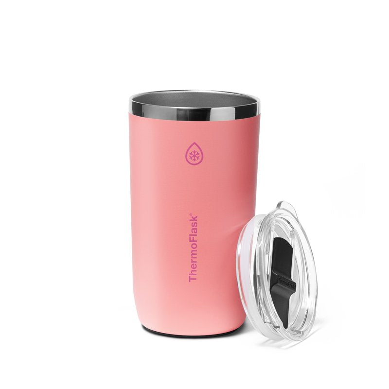 16 oz Insulated Beer Tumbler - Lightweight Splash-Proof - Sunkissed Coral