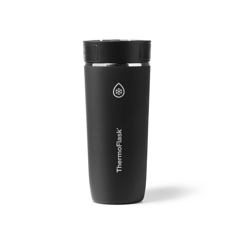 Insulated Stainless Steel Coffee Travel Mug - 16 oz, Pitch Black