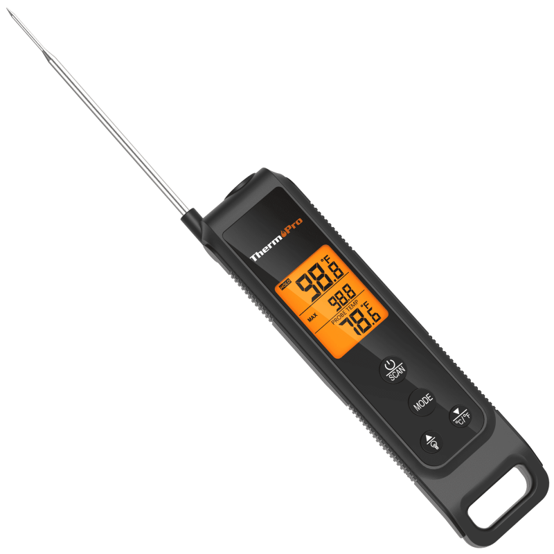 2-in-1 Infrared & Instant Read Meat Thermometer for Grilling