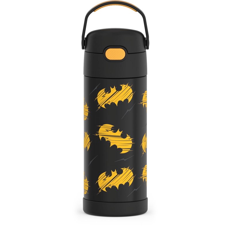 Kids Stainless Steel Water Bottle with Straw - Batman, 14 oz