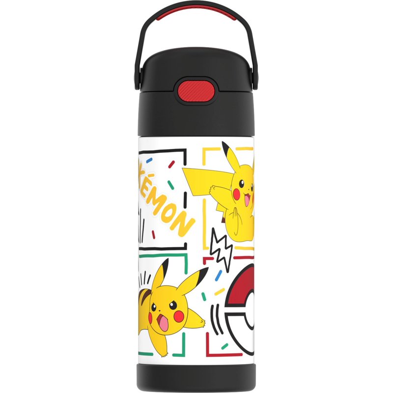 Pokemon Kids Insulated Water Bottle with Straw - 14oz