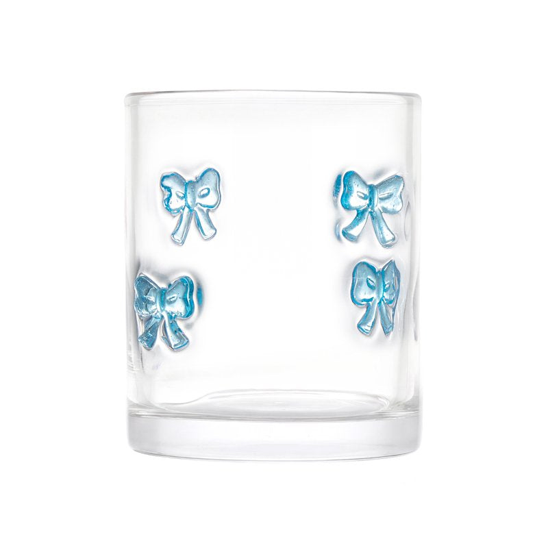 12 fl oz Blue Bow Charm Drinking Glass - Thyme & Table