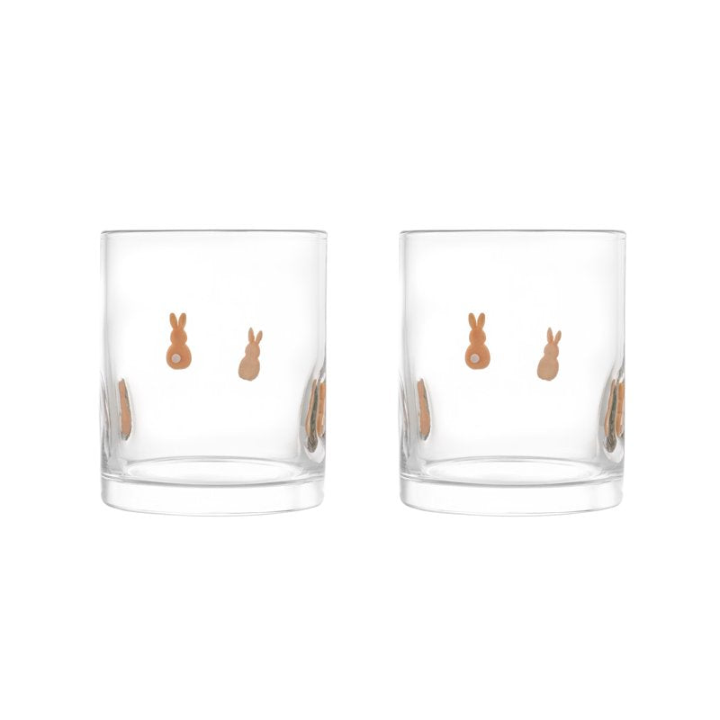Easter Bunny Charm Drinking Glasses Set - 12 fl oz, Set of 2