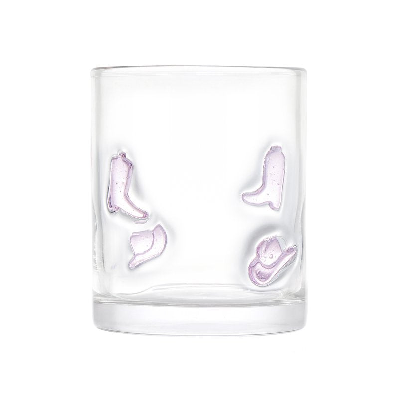 Pink Cowboy Charms Drinking Glass - 12 fl oz